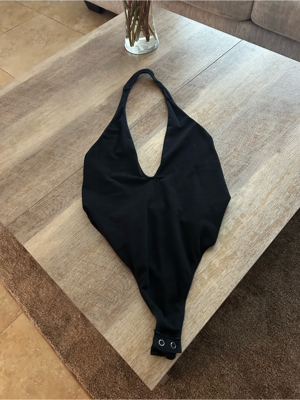 Express Black Halter Bodysuit